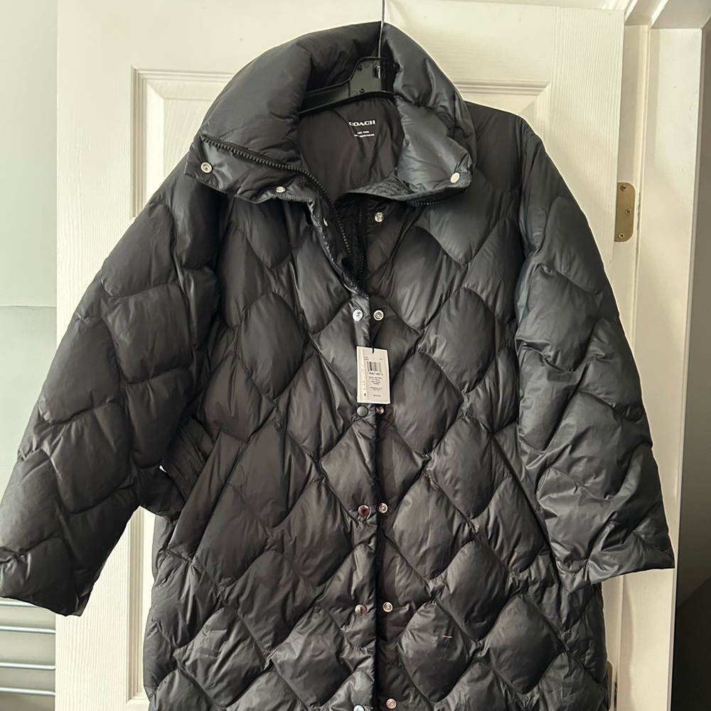Women's black Quilted Puffer Coat